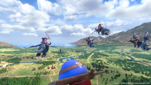 「ドラゴンクエストVR RIDE」イメージ。上空ではドラゴンに乗ったモンスターたちとの遭遇も