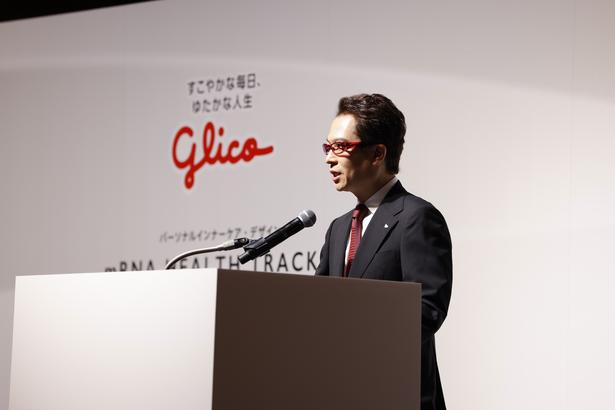 「おいしさと健康」を大切にしてきた江崎グリコ。江崎社長は、新サービスもその考え方を受け継ぐものだと話す