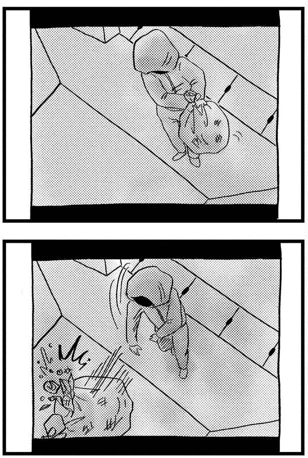 ゴミを投げつける犯人 （C）グラハム子／KADOKAWA