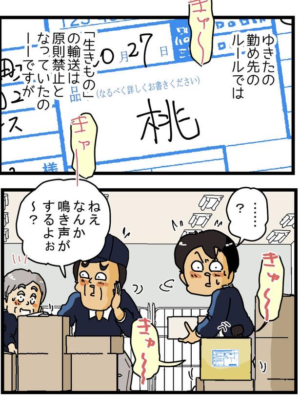 品名に「桃」と書かれているが…? 画像提供:ゆきたこーすけさん(@kosukeyukita)