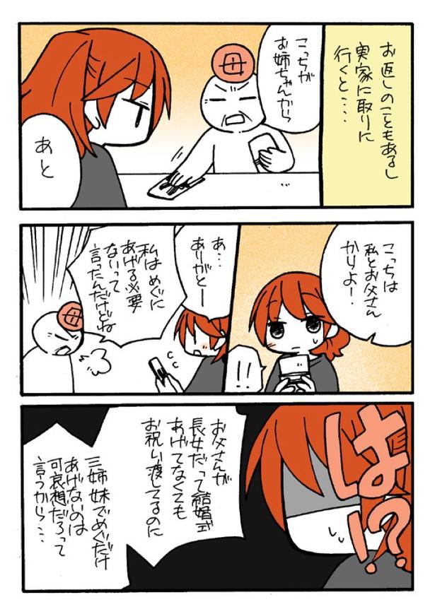 『結婚のご祝儀をもらった時の話』02 画像提供:めぐぞう(@MeguTakazow)
