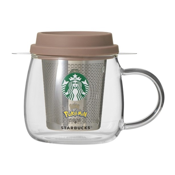 ペーパーフィルター不要でコーヒーをいれられる「Pokemon + STARBUCKS SSストレーナー付き耐熱グラスマグ コーヒーアドベンチャー 296ミリリットル」(4400円)
