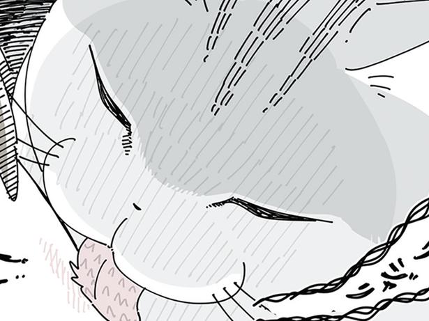 顔ザリザリ