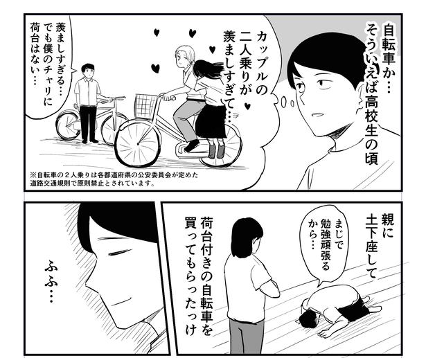 「恐らく誰の人生にも影響を及ぼすことはない僕のサラリーマン生活」episode18~青春と自転車~(3/8) 漫画＝青木ぼんろ