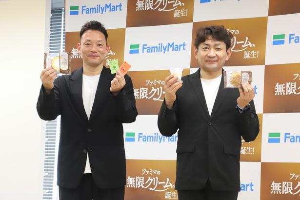 写真左からエグゼクティブ・ディレクター兼2030プロジェクト室長の南雲克明さん、商品本部 スイーツ部長の鈴木崇義さん