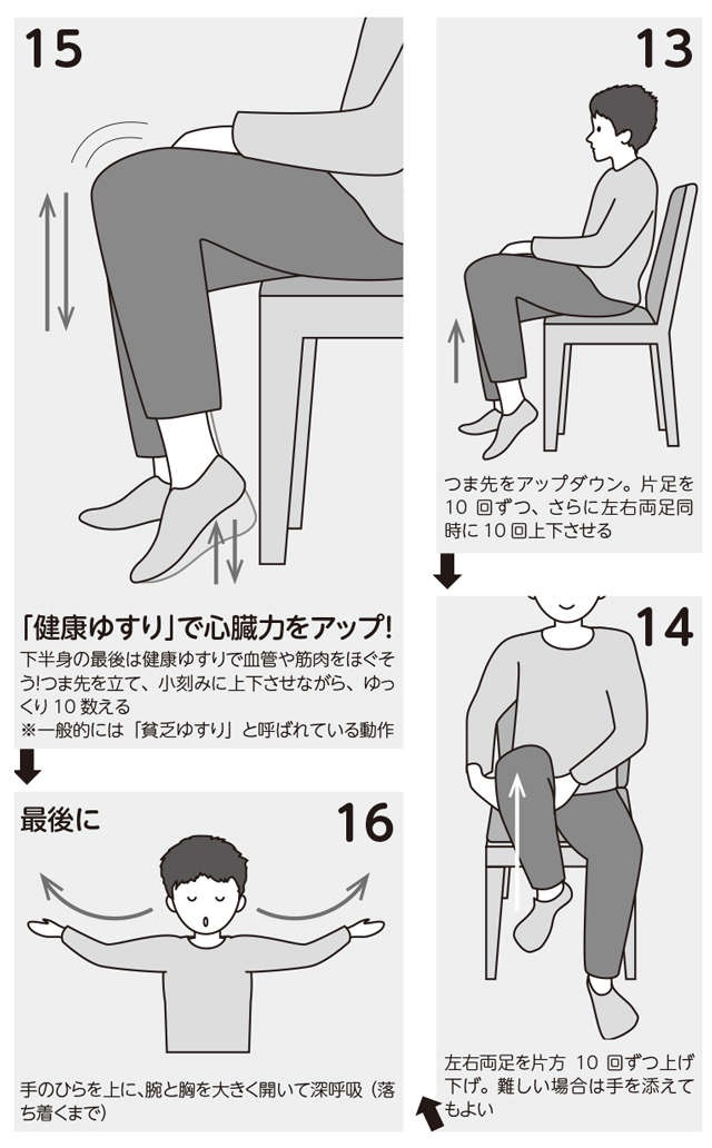 「貧乏ゆすり」は健康に良い！ デスクワーク中に座ったまま、自宅でできるストレッチで、心臓力を高める（6）