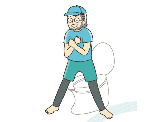 【高血圧・高血糖・認知症の予防に】トイレのついでにできる「トイレ・スクワット」（3）