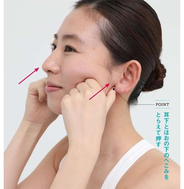 リフトアップ効果も期待できる！ こめかみとエラのコリをほぐす方法【40秒のセルフ整体】（6）