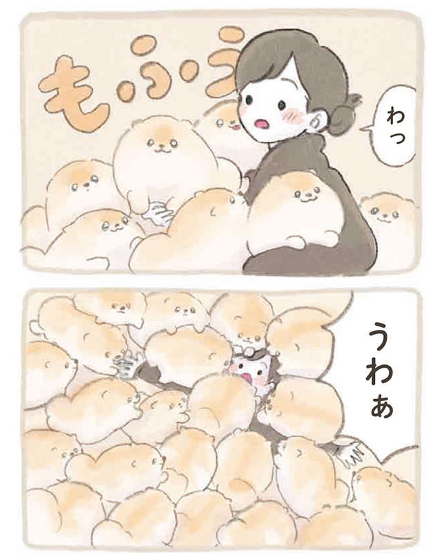 ふわふわポメラニアンに埋もれたい!? 可愛い妄想が止まらない...／ふわふわポメのぽぽち（7）