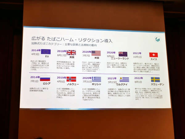 世界各国に導入されている「たばこハーム・リダクション」の取り組み