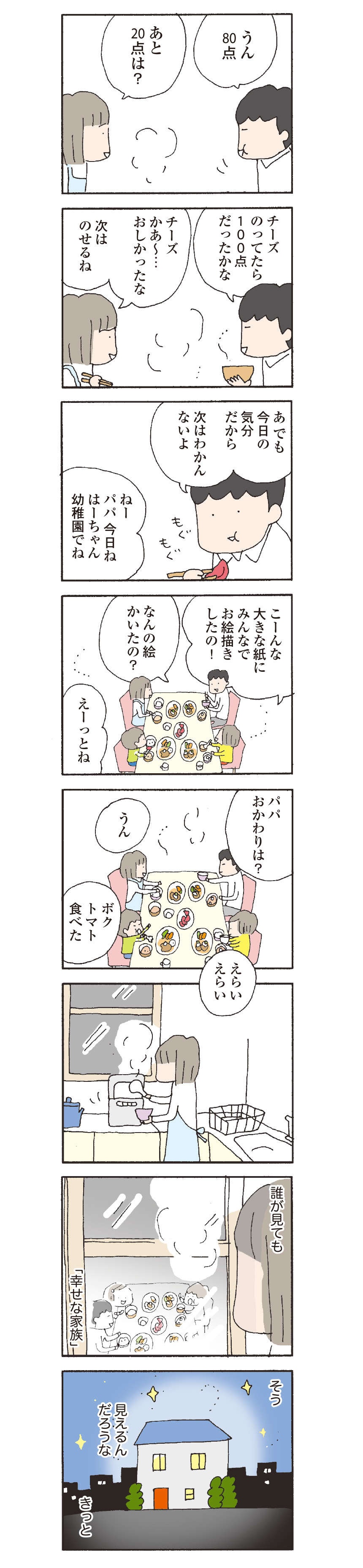 「80点」夕飯を採点する夫。その後の発言も身勝手で／離婚してもいいですか？ 翔子の場合（2）（4）