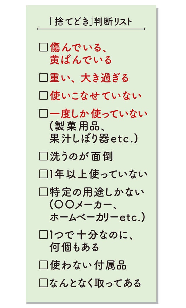 不用品を捨てて気分一新！「玄関・キッチン」のモノの捨て時判断リスト【収納のプロ・すはらひろこさんが指南】（8）