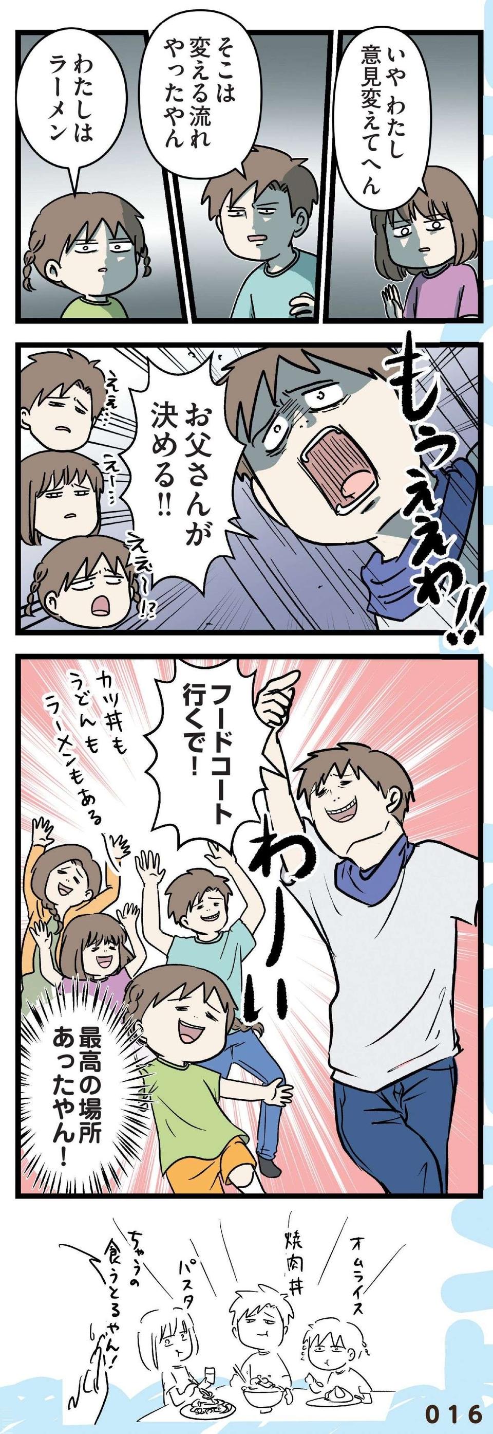 「なんでまとまらへんねん...」なかなか決まらない家族の外食、その結末は？／みてや！ 小学生エムモトえむみの勝手きままライフ（5）