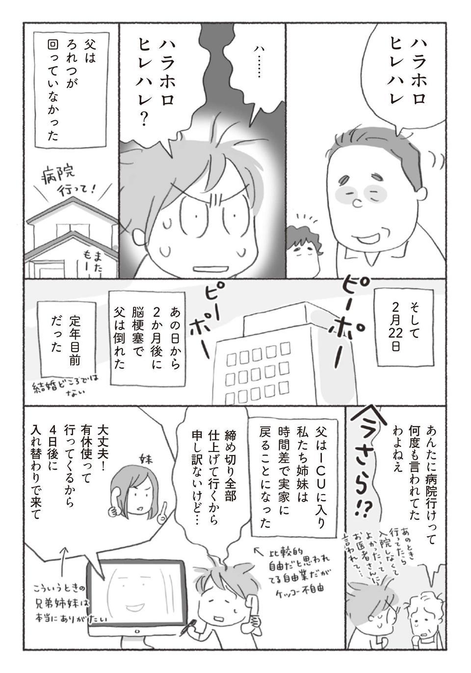 定年目前の父が倒れた！顔色が悪く通院を勧めていたのに「それ見たことか」／マンガでわかる介護入門（6）