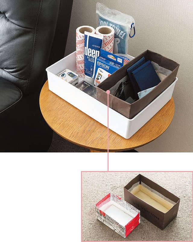 郵便物や保存食が手持ちの袋や箱でスッキリまとまる！ 捨てずに片づくテク【中山真由美さんが指南】（9）