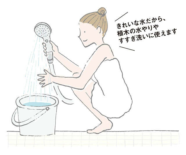 「無理なく節約」する6つのエコワザ。シャワーを15分使うと浴槽1杯分の水に！（10）