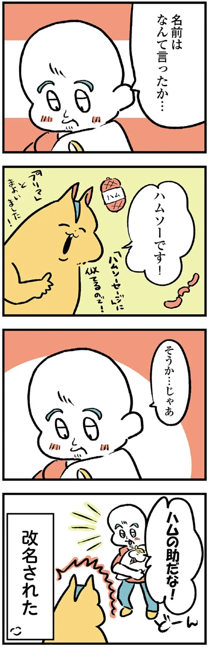 酷いつわりを乗り越え生んだ息子。大家さんに会わせてみたら...予想外！／大家さんとハムソー（4）