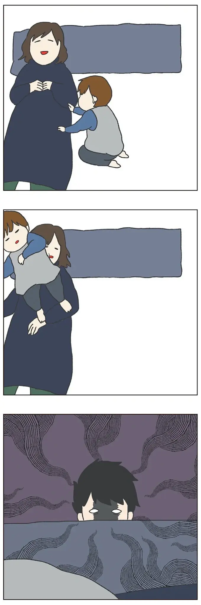 ママとパパに挟まれて眠る、幼い長男。幸せそうな姿だと思ったら...えええ？／チリもつもれば福となる（4）