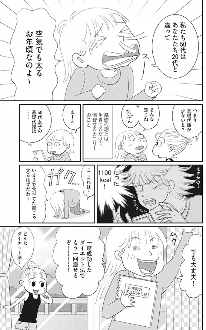 50代は「空気でも太るお年頃」？ ダイエット日記をつけ始めて／空気でも太るお年頃の私が 15キロ痩せるまで（7）