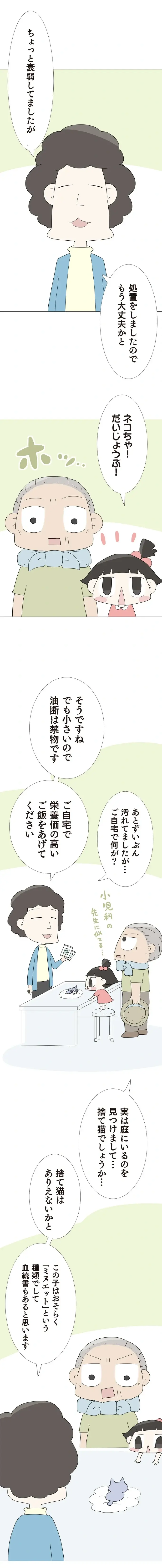 子猫の体調が急変！ 心配する孫を「絶対大丈夫じゃ」と励まし病院へ／ハルとゲン（5）