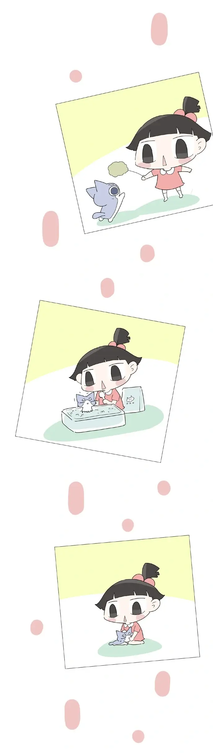 一生懸命子猫のお世話をする孫娘。でもおじいは...近づけない!?／ハルとゲン（4）