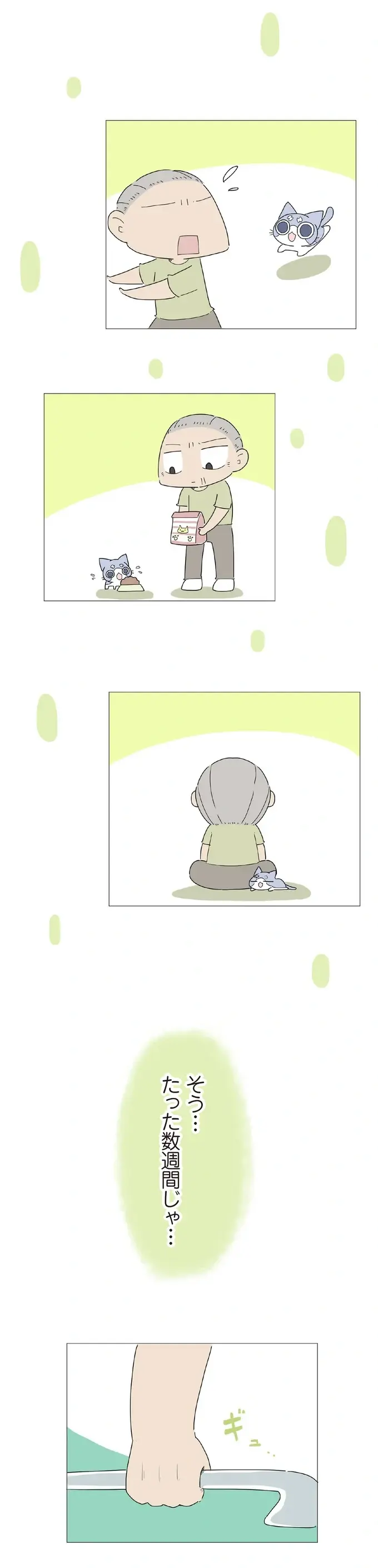 突然現れた子猫の飼い主。ホッとするおじいの脳裏をよぎったのは／ハルとゲン（5）