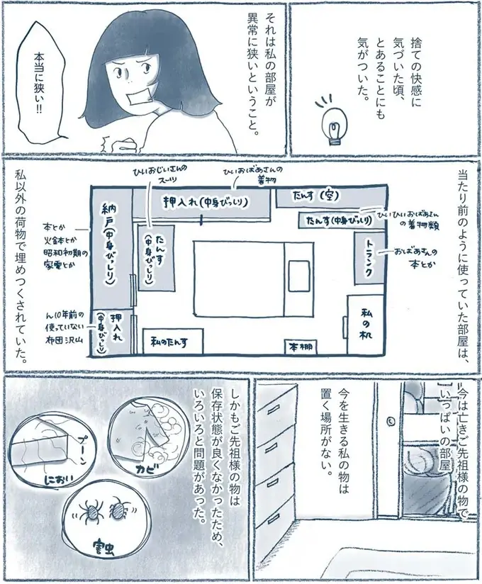 家族は家の片づけを拒否！ それなら...「自分のものを捨てるしかない」／わたしのウチには、なんにもない。1（2）