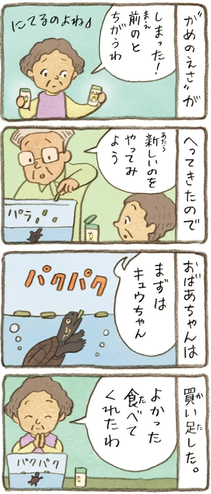 おばあちゃんとかめ 何げに楽しい2匹とのくらし（56）