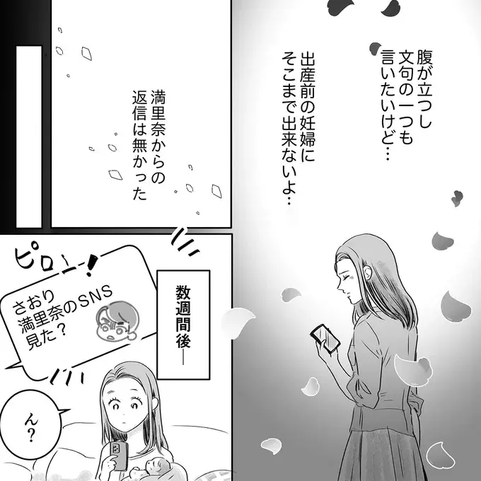 はぁ？「赤ちゃんの名前を奪われました」とママ友にSNSでデタラメ投稿され...／デリカシー皆無ママ友（4）