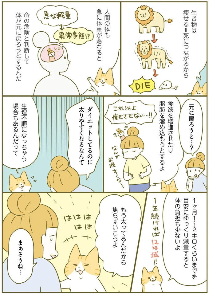 食事のカロリー気にしてる？ 痩せるために運動よりも気をつけること／ネコちゃんのゆるゆるダイエット塾（10）