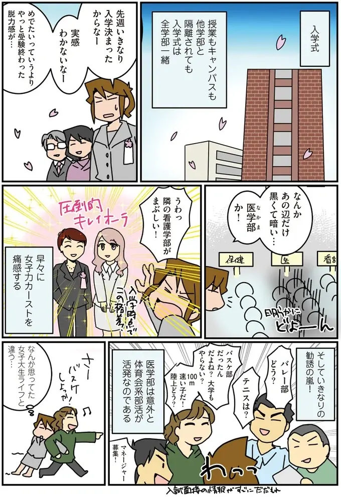 大学入学後のオリエンでの「黒歴史」。全員スーツの中でオタク女子がやらかしは／腐女医の医者道！3（3）