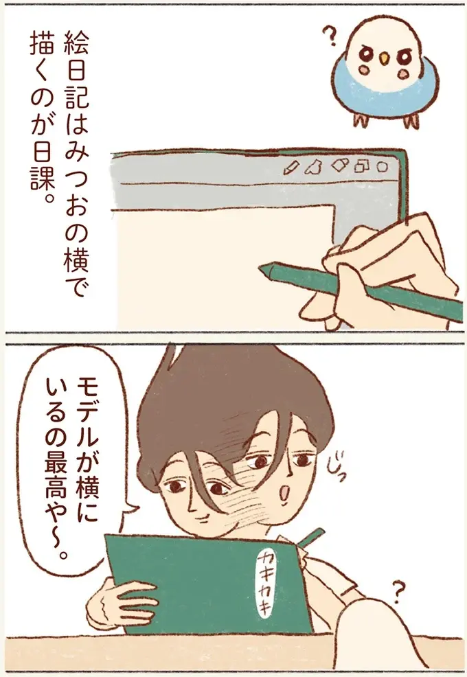 「プジェ、キュキュ、ジャア」たまに来る「ピヨ」の鳴き声がかわいい我が家のセキセイインコ／プジェ日記！ （10）