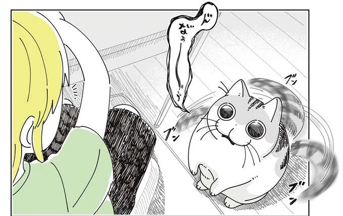 素手で来いと？ 愛猫と猫じゃらしで遊んでいたら...え？／夜は猫といっしょ7（1）