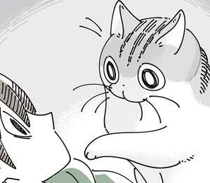 愛猫が、徹夜明けで寝ている飼い主を優しくタッチ。...もしかして確認してる？／夜は猫といっしょ8（1）