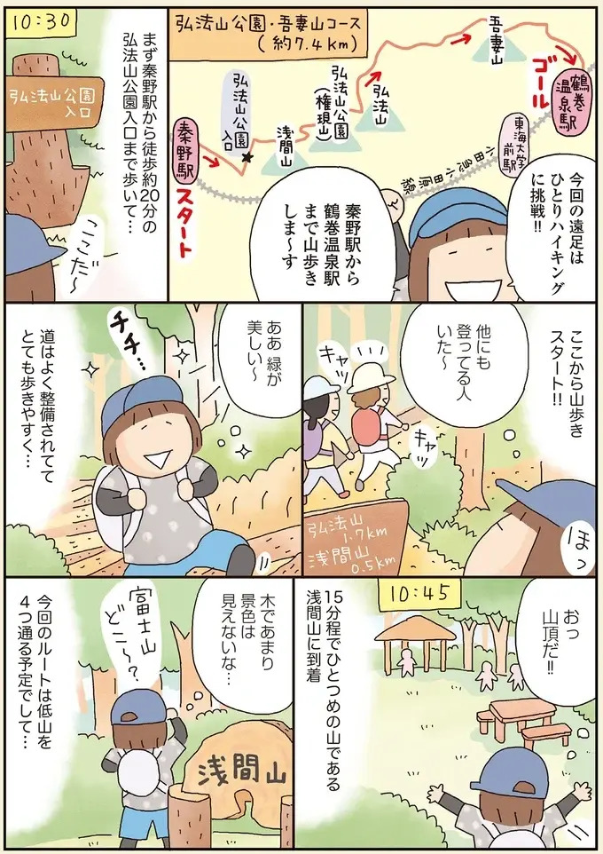 神奈川・弘法山をひとり遠足。4つの低山を制覇した後は温泉呑みで大満足／うきうき思いつきひとり遠足（2）
