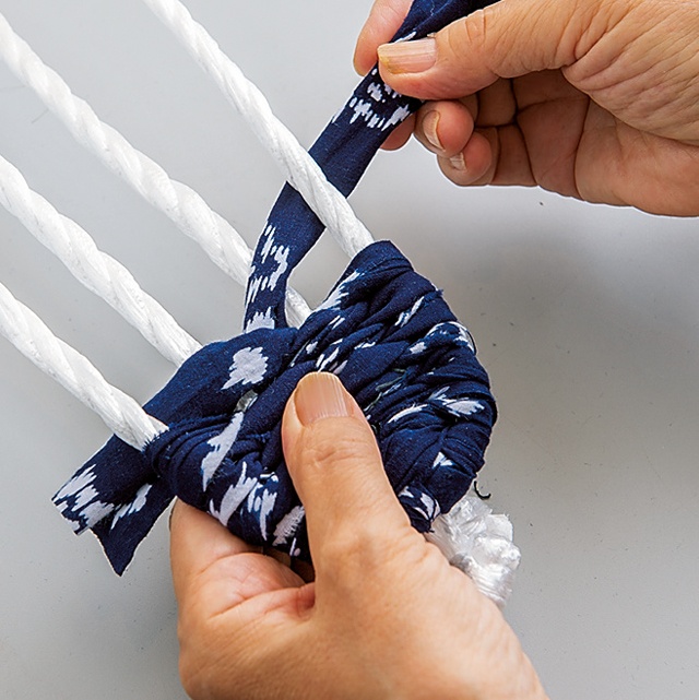 古布を活用して作る室内履き「布ぞうり」の作り方（19）