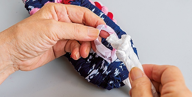 古布を活用して作る室内履き「布ぞうり」の作り方（50）