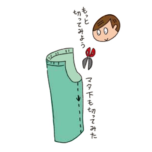寝間着にぴったり♪超初心者向け「ステテコ」の作り方（5）