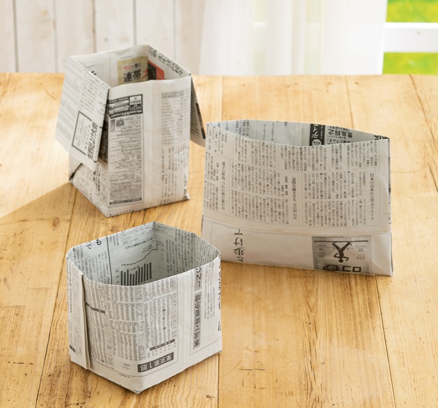 新聞紙で作るゴミ箱が生ごみを捨てる時や災害時に大活躍！作り方や活用法など（2）