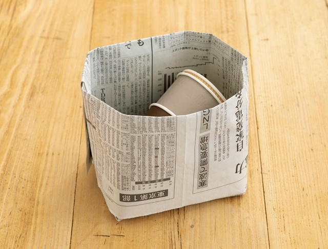 新聞紙で作るゴミ箱が生ごみを捨てる時や災害時に大活躍！作り方や活用法など（5）