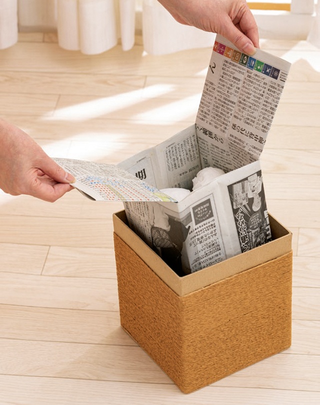 新聞紙で作るゴミ箱が生ごみを捨てる時や災害時に大活躍！作り方や活用法など（8）
