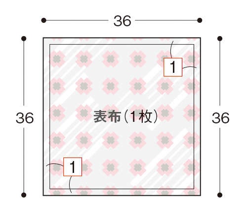 きもの地を折り紙のように折り畳んで作る「かわいいポーチ」（12）