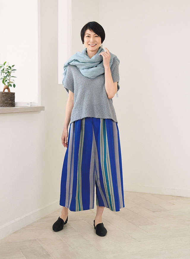 手芸家・高橋恵美子さんに教わる【手ぬいで簡単きものリフォーム】ラクに着られるゆったりサルエルパンツ（2）