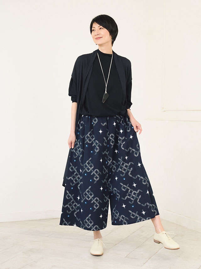 手芸家・高橋恵美子さんに教わる【手ぬいで簡単きものリフォーム】ラクに着られるゆったりサルエルパンツ（4）