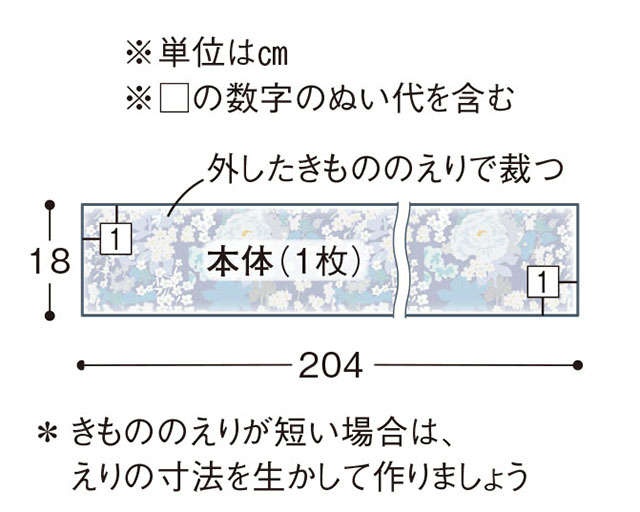 【高橋恵美子さんの手ぬいで「きものリフォーム」】まっすぐぬうだけ！の2枚重ねのスカート（31）