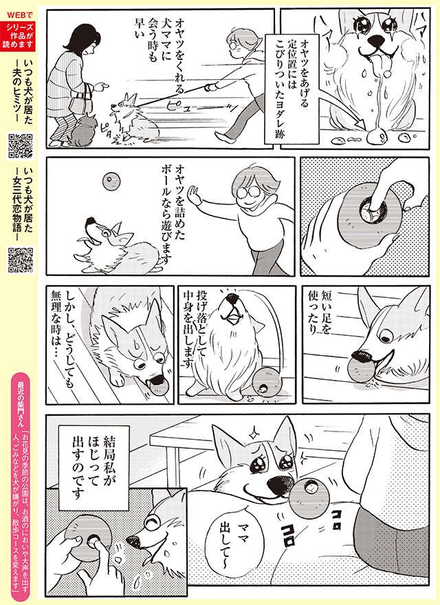 パリッ！ 10歳を過ぎてから寝てばかりの愛犬が、目を輝かせて飛んでくる「音」【柴門ふみさん描きおろし「いつも犬が居た」】（3）