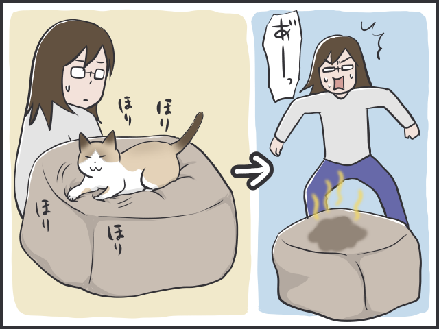 布団の上、カバンの中...そこはトイレじゃなーい！猫の粗相に悩んでいた頃／フニャコ（4）