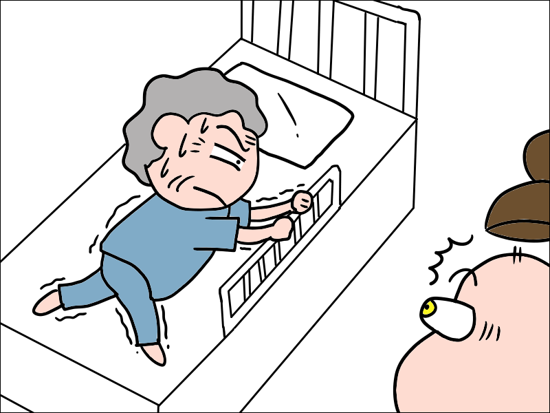 座ってる！人形のように寝たきりだった母の変化に、リハビリの力を実感／あぽり（5）