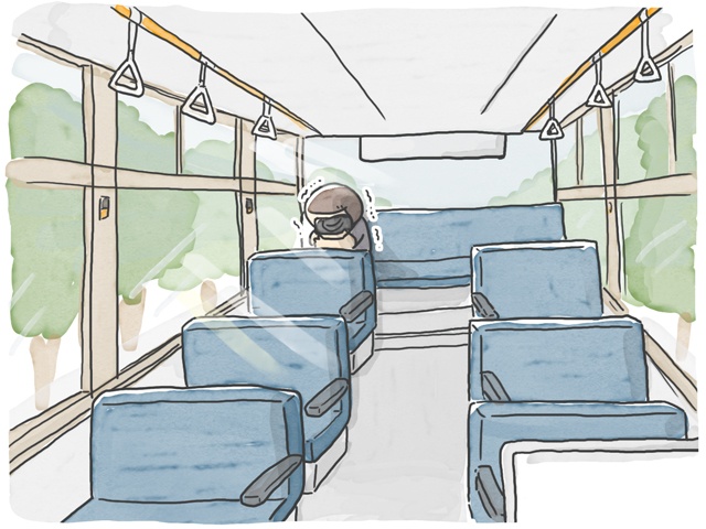 ついに訪れた近距離介護の限界...。和やかに過ごした最後の夜と、バスであふれ出た涙／石塚ワカメ（4）