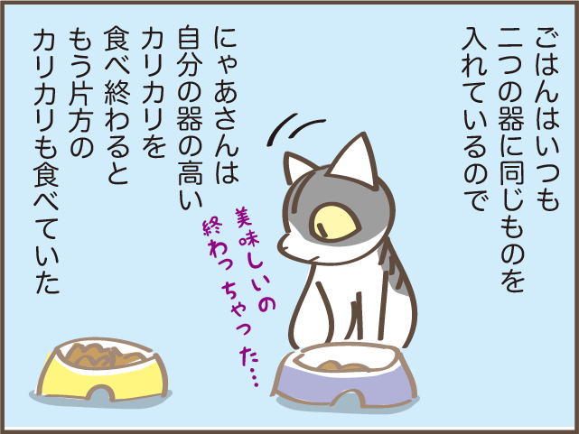 なぜ？うちの1匹の猫だけごはんを食べてくれない...その意外な理由とは／しまえもん（7）